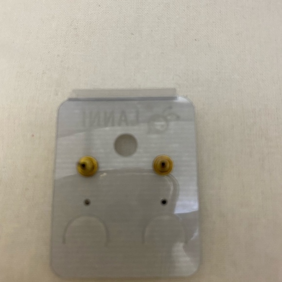 Fashion Pierced Post Earrings Blue Clear NWT - Picture 3 of 3